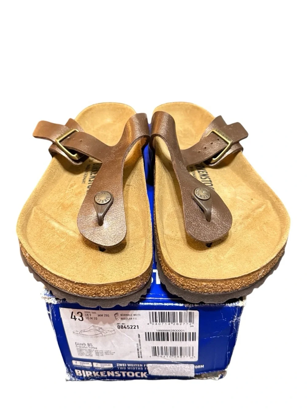 Birkenstock Gizeh BS Graceful Toffee Sandals EU 43 US Men’s 10